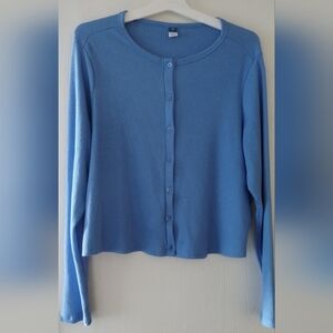 Old Navy Blue Ribbed Knit Cardigan